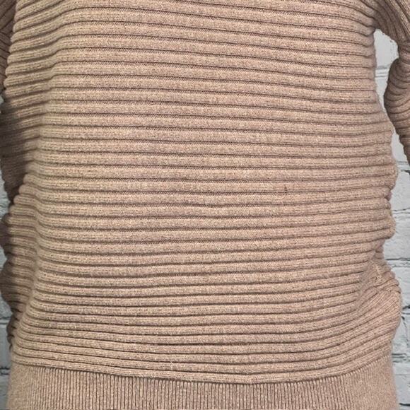 Gap Pullover Sweater Ribbed Tan Khaki Button Women's Size Medium - Picture 4 of 6